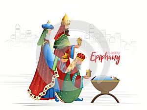 Vector illustration of Epiphany, a Christian festival photo