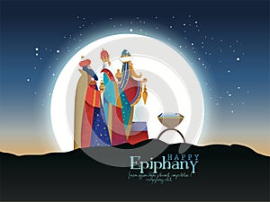 Vector illustration of Epiphany, a Christian festival photo