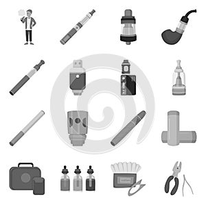 Vector design of equipment and pipe icon. Set of equipment and taste vector icon for stock.