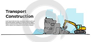 vector illustration excavator