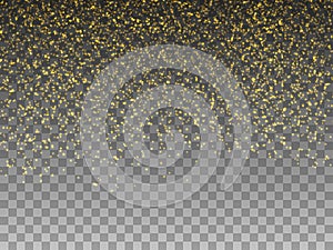 Vector illustration of a falling gold magic dust