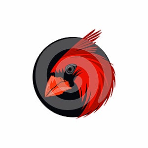 Vector logo illustration cardinal bird