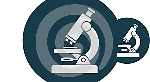 Microscope Icon Set - Vector Illustration