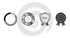 Skill, Progress, and Achievement Vector Icons Set