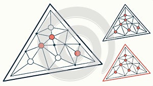 Geometric triangle designs, abstract pattern set vector design Generative AI