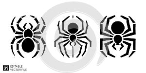 Set of Spider Silhouettes