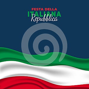 Vector illustration of Festa della Repubblica Italiana. Italian Republic Day