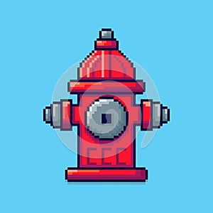 Pixel art fire hydrant game asset design photo
