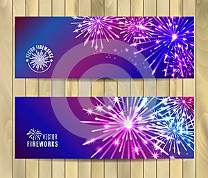 Vector Illustration of Fireworks.