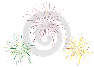 Vector illustration of fireworks