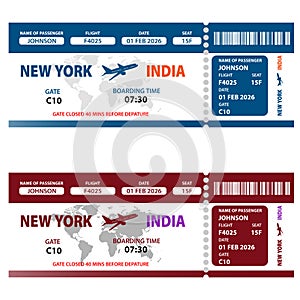 Vector Air ticket Boarding Pass Design