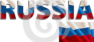 Vector illustration of the flag of Russia