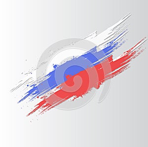 Vector illustration of flag of Russia on background