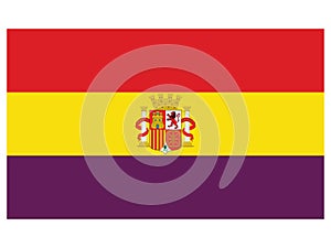 Flag of the Second Spanish Republic year 1931-1939 photo