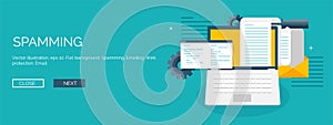 Vector illustration. Flat background. Coding, programming. SEO. Search engine optimization. App development, creation