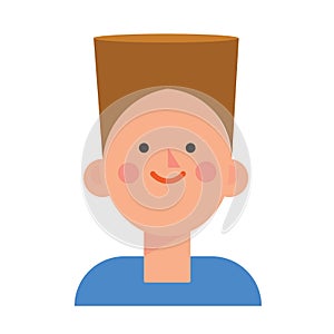 Vector illustration of a flat character of a teenager boy with flattop haircut