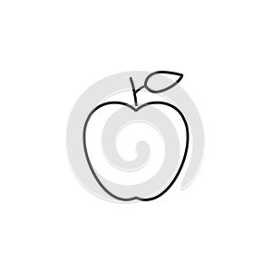 Apple, fruit icon. Vector illustration, flat design