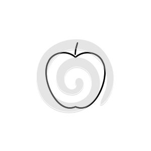 Apple, fruit icon. Vector illustration, flat design