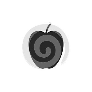Apple, fruit icon. Vector illustration, flat design.