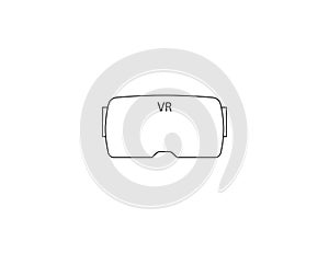 Device, virtual reality, vr icon. Vector illustration. Flat design