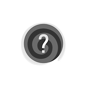 Help, query, question mark, support icon. Vector illustration, flat design