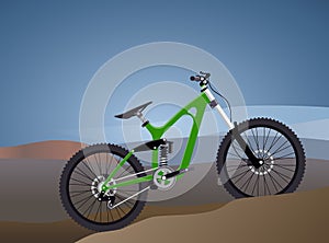 Vector illustration flat for extreme sports bike