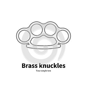 Vector illustration of a flat icon brass knuckles