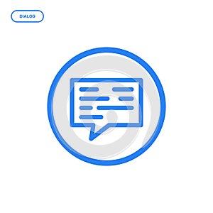 Vector illustration of flat Line icon. Graphic design concept of dialog.