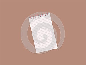 Flat Opened Lined Note Book Template