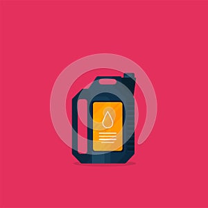 Vector Illustration flat. Replacement motor oil