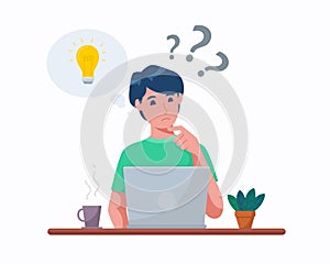 Vector illustration in flat style Problem solving concept