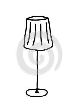 Vector illustration of floor lamp
