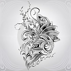 Vector illustration of a floral ornament. vector illustration