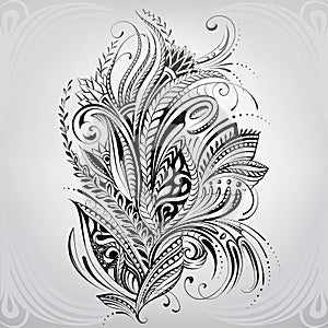 Vector illustration of a floral ornament. vector illustration