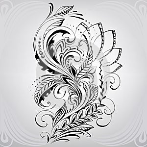 Vector illustration of a floral ornament. vector illustration