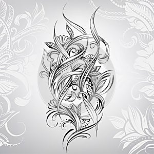 Vector illustration of a floral ornament. vector illustration