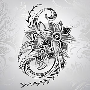 Vector illustration of a floral ornament. vector illustration