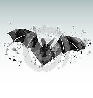 Vector illustration of a flying bat