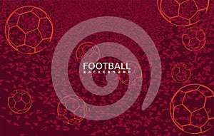 Vector illustration of a football background. for posters, pamphlets, banners, etc