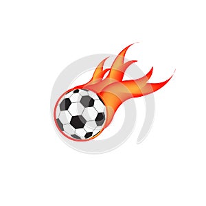 Vector illustration for football design with fire