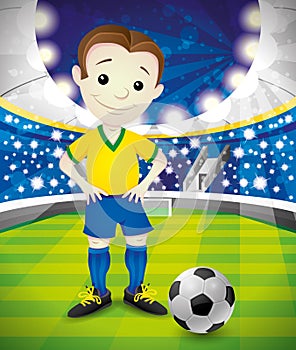 Vector illustration. Footballer.