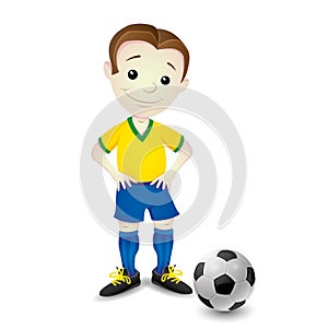 Vector illustration. Footballer.