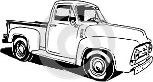 1953 Ford Pickup Illustration photo