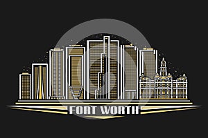 Vector illustration of Fort Worth