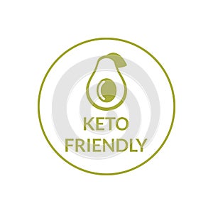 Vector illustration of friendly keto icon.