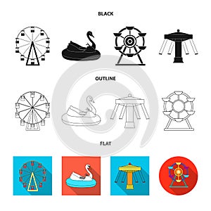 Vector illustration of fun and horse icon. Set of fun and circus stock vector illustration.