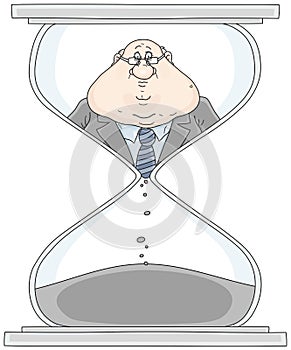 Clerk in a hourglass photo