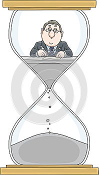 Clerk in a hourglass photo