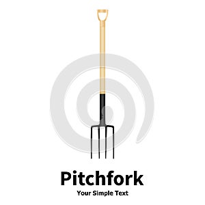 Vector illustration of a garden fork