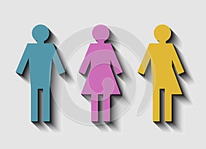 Vector illustration of gender issues concept